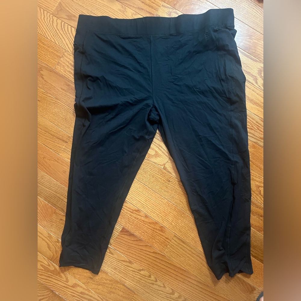 Comfortable Stylish Coolibar Sun Protective Black Summer Leggings